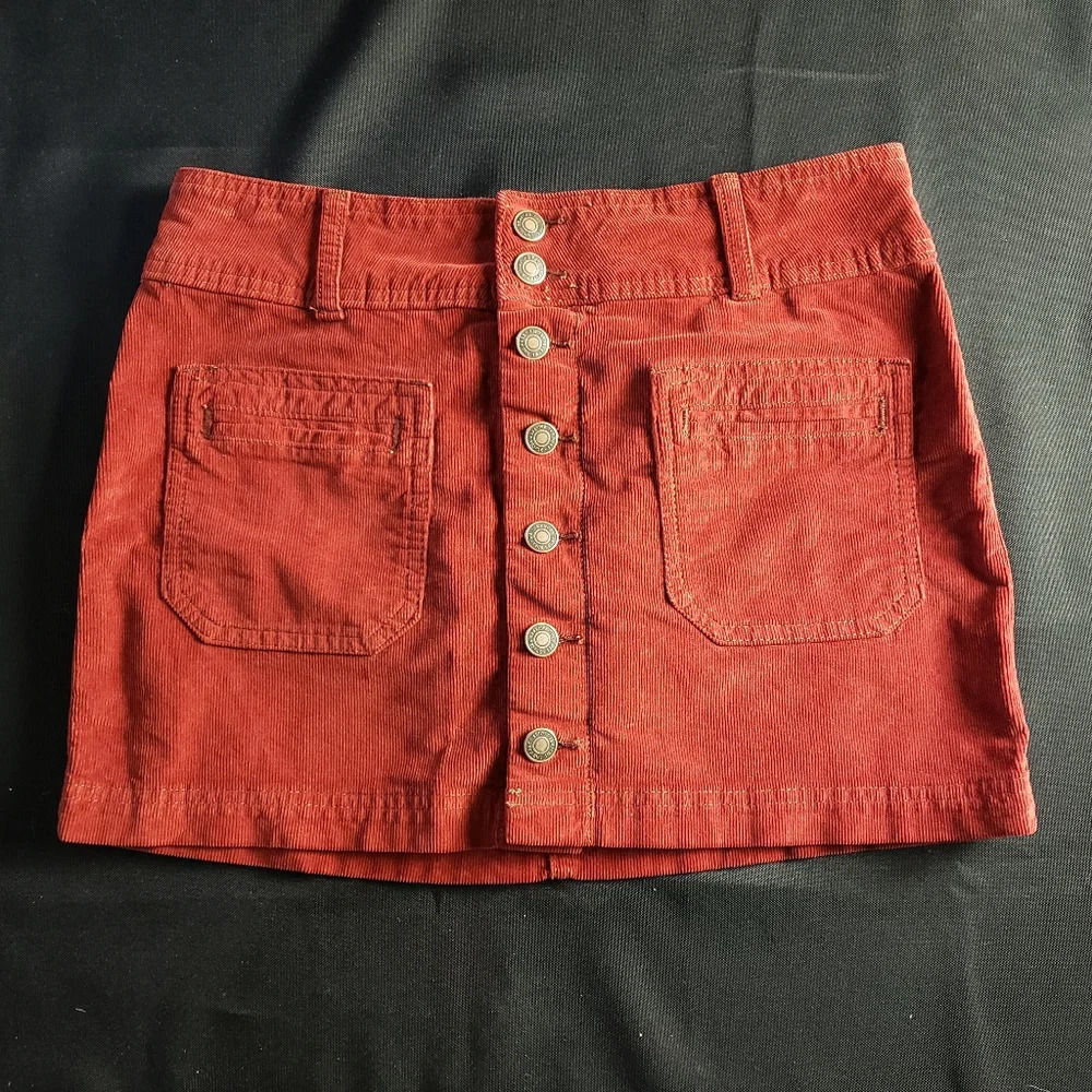 We The Free Corduroy‎ Mini Skirt Orange 27